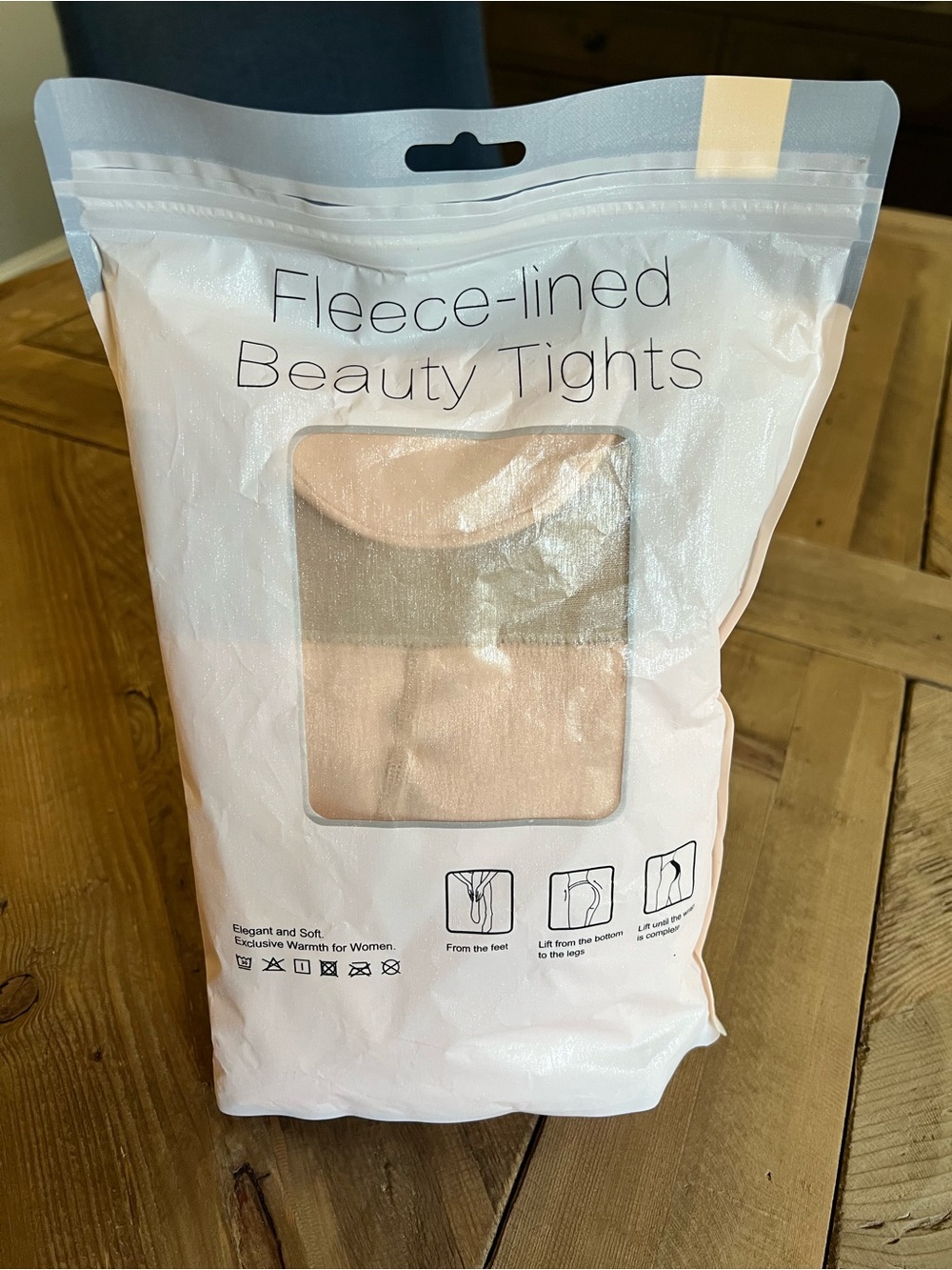 Fleece-Lined Beauty Tights - Nude
